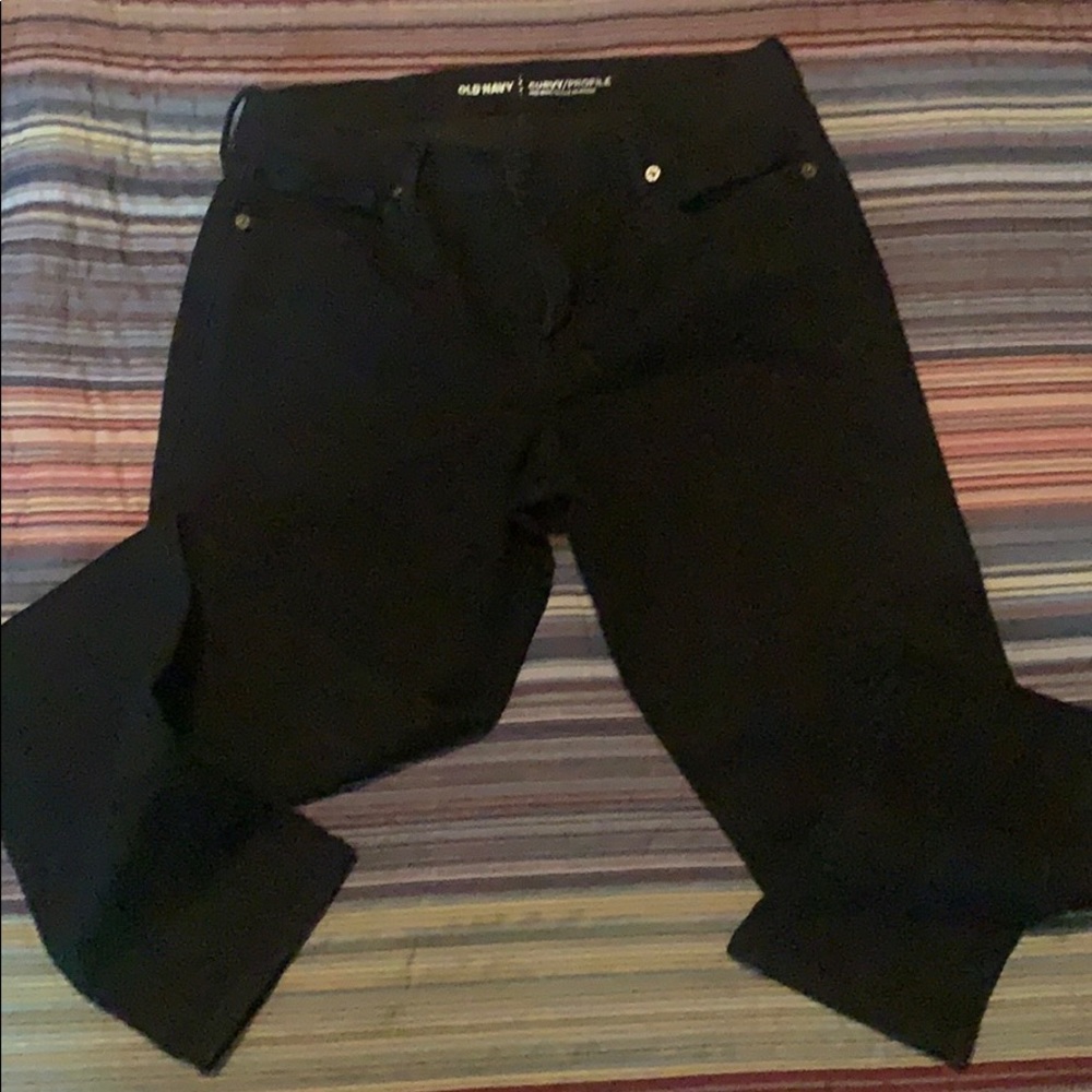 Old Navy Curvy Mid-Rise Black Jeans